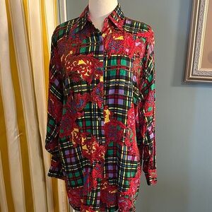 Colorful Plaid Button Down Shirt